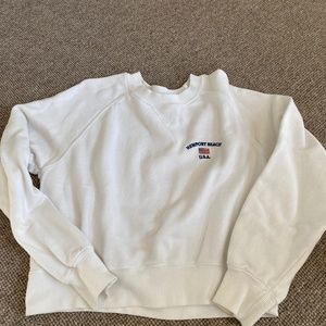 White cropped sweatshirt